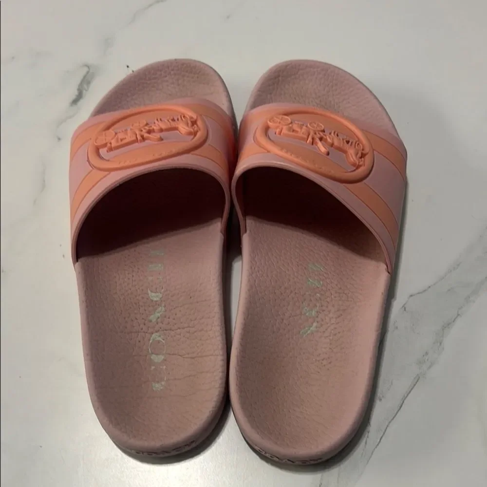 Coach Pink Slide Sandals